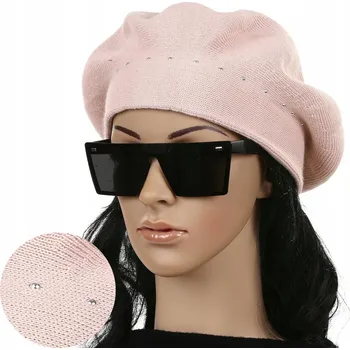 Čepice Majka růžový baret univerzální velikost akryl