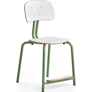 Jídelní židle Školní židle YNGVE, 4 nohy, výška 500 mm, zelená/bílá