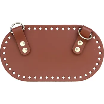 Pro Háčkování Kožené dno na batoh 22x12 cm hnědé