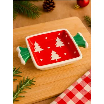 Vánoční dekorace Sinsay - Vánoční miska ve tvaru cukroví se stromečky - vícebarevná - 445GI-MLC - 445GI-MLC-ONE