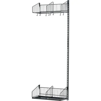 Věšák Šatní stěna TRÅD, nástěnná, přídavná sekce, 600x2000 mm, tmavě šedá