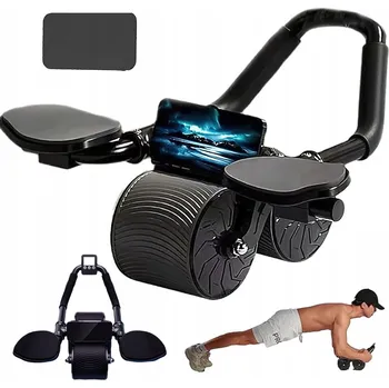 ROLLER NA CVIČENÍ POSILOVACÍ KOLEČKO NA BŘIŠNÍ SVALY S OPĚRKOU LOKTE S AUTOMATICKÝM ODRAZEM