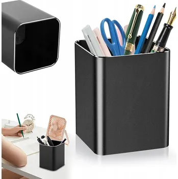 Příslušenství pro čtečku elektronické knihy ORGANIZÉR NA STŮL Z HLINÍKOVÉ SLITINY NA PERA, VELKÝ, ČERNÝ 8X8X10 CM