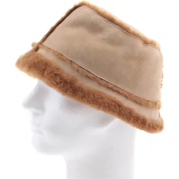 Čepice Špongr Kožešinový klobouk z ovčiny K03 béžový Velikost: 55/56 cm