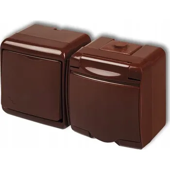 vypínač Schodišťový vypínač Klasik Karlik, odstíny hnědé 4WGHH-3