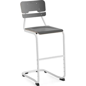 Školní židle LEGERE I, výška 650 mm, bílá, antracitově šedá