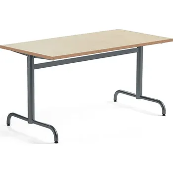 Jídelní stůl Stůl PLURAL, 1400x700x720 mm, linoleum, béžová, antracitově šedá