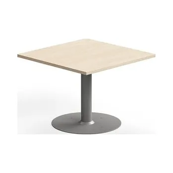 Konferenční stolek Konferenční stolek ALVA, 700x700x500 mm, upevnitelný, vysokotlaký laminát, stříbrná/bříza