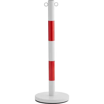Plotový sloupek Zahrazovací sloupek, kovový, 1000 mm, červeno-bílý