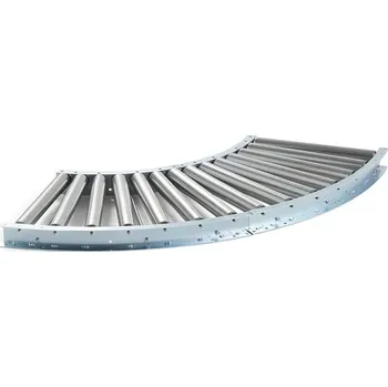 Dopravníkový pás Válečkový dopravník LINE, oblouk 90°, ocelové válečky, 930x400 mm