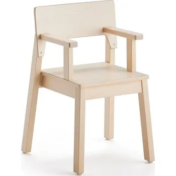 Jídelní židle Dětská židle LOVE, s područkami, výška 350 mm, bříza, bříza