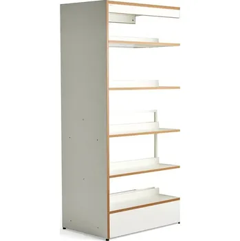 Dílenský regál Regál na knihy STORY, přídavný, oboustranný, 1920x898x585 mm, 5 polic, bílá