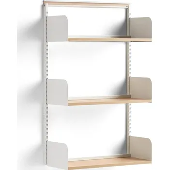 police Nástěnný regál SHAPE, laminované police, 1237x800x300 mm, bílá/bříza