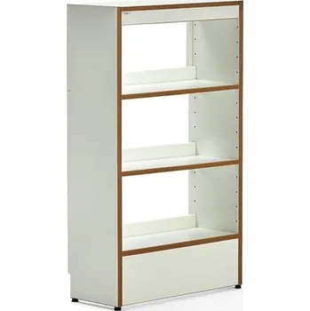 Dílenský regál Regál na knihy STORY, jednostranný, 1280x747x305 mm, 3 police, bílá