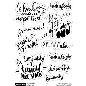 samolepka Papero amo - Samolepky arch - KAMARÁDKY 3 / Tebe mám na pořád