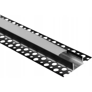 LED osvětlení LED profil Nástěnný hliníkový černý + mléčný kryt 1m Ecolight