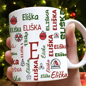 2+2 ZDARMA - Hrnek - Vanoční jméno 2 2+2 ZDARMA