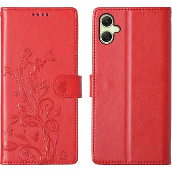 Pouzdro na mobilní telefon Flowery knížkové pouzdro na Samsung Galaxy A07 4G - červené
