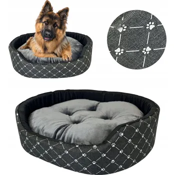 Pelíšek pro psa Šiška pro psy pelíšek šišky šedý 88 cm x 76 cm