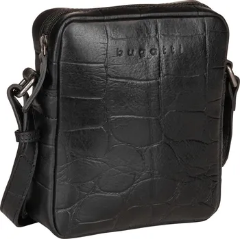 Pánská kožená malá taška přes rameno Bugatti Nevio 49592001 černá, Bugatti