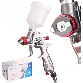 Stříkací pistole MINI LAKOVACÍ PISTOLE AUARITA HVLP TRYSKA 0,8MM NÁDRŽKA 125ML