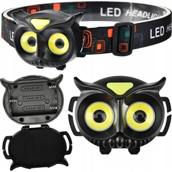 Čelovka Čelovka LED na baterie Sova, 4 režimy svícení