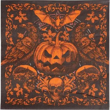 Papírový ubrousek Papírové ubrousky malé Děsivá dýně 20 ks