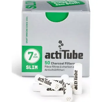 Filtry ActiTube SLIM, 7mm - 50ks v balení (Filtry Actitube SLIM s aktivním uhlím. 50ks v balení.)