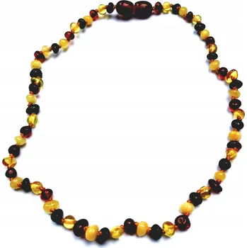 Náhrdelník Náhrdelník na zoubky Jantar Barokní Certifikát Mix Barev