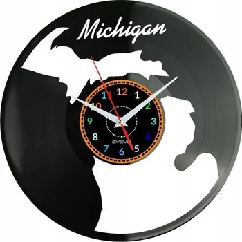 Hodiny Michigan Nástěnné Hodiny Vinylová Deska Moderní Dekorativní Uro