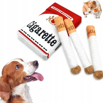 Hračka pro psa Hračka pro psa Cigarete Plyšové cigarety s pískátkem pro psa