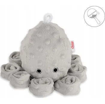plyšák Plyšový Mazlíček Přítulníček Chobotnice s chrastítkem - šedá - mink