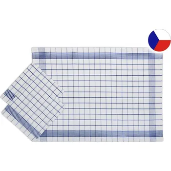 Kuchyňské utěrky bavlněné KLASIK Bílá/modrá 3ks