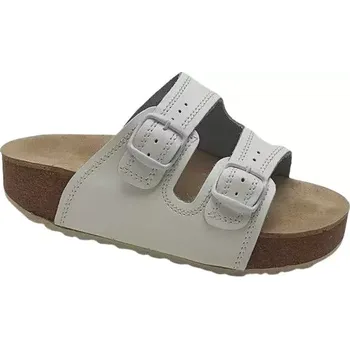 Dámská zdravotní obuv VANIMAR Kožené dvoupáskové korkáče - bílé, vel. 36 - 46 vel. 37 - délka vnitřní stélky 24,4 cm