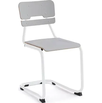 Školní židle LEGERE I, výška 450 mm, bílá, šedá