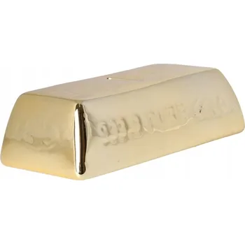 Pokladnička Keramické prasátko pokladnička ve tvaru zlaté cihly Dárek