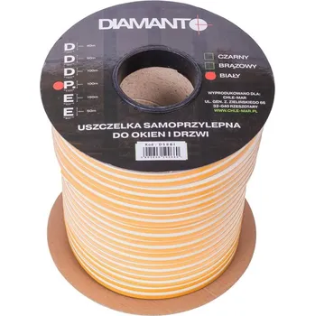 Těsnění do okna a dveří Okenní těsnění bílé Diamanto 0,9 x 10000 x 5 mm