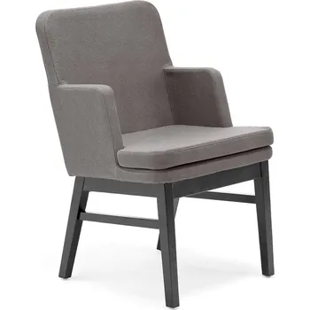 Křeslo Křeslo EASY, dřevěné nohy, potah Medley, světle šedá