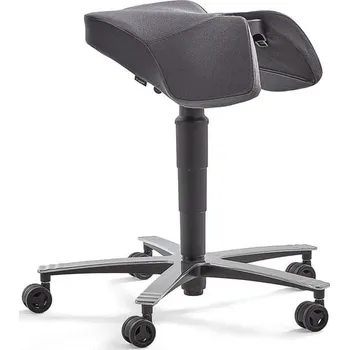 Sedlová židle EPSOM, s houpací mechanikou, šedá