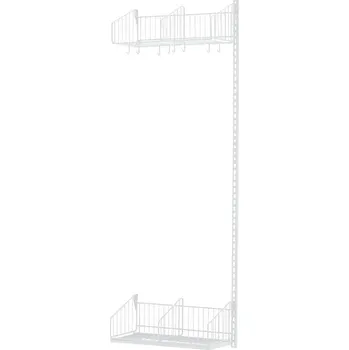 Věšák Šatní stěna TRÅD, nástěnná, přídavná sekce, 600x2000 mm, bílá