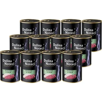 Krmivo pro kočku Mokré krmivo pro kočky bohaté na husu Dolina Noteci Premium sada 12 x 400 g