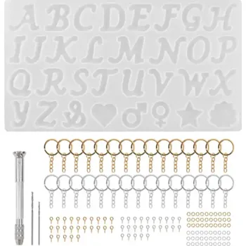PourArt Silikonová forma na Přívěšky Písmena SADA 607-2 144 dílů 306x189x8mm