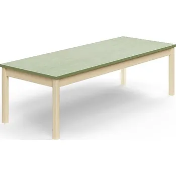 Psací stůl Stůl DECIBEL, 1800x700x530 mm, akustické linoleum, bříza/zelenošedá