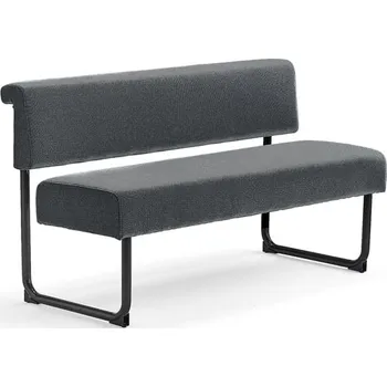 Pohovka Pohovka START, 1400 mm, textilní potah, antracitově šedá, černá