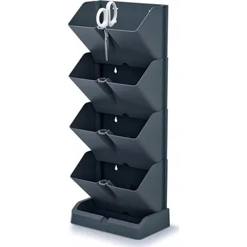 Obraz Květináč plast černý Prosperplast 20 cm x 12 cm x 48 cm