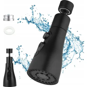 Vodovodní baterie KUCHYŇSKÁ BATERIE S NÁSTAVCEM / PRODLUŽOVACÍ KONCOVKA NA KOHOUTEK, 3 REŽIMY, PERLÁTOR + ADAPTÉR