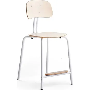 Jídelní židle Školní židle YNGVE, 4 nohy, výška 610 mm, bílá/bříza