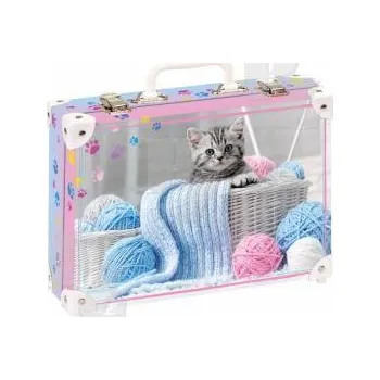 Školní kufřík Kufřík lamino okovaný 33x23x10cm střední Koťátka, Alvarak