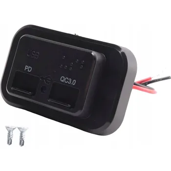 Bezpečnostní kamera AR, 12V-24V USB Zásuvka PD a QC3.0 Adaptér