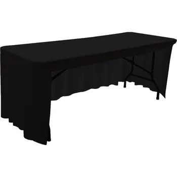 ubrus UBRUS na banketový stůl cateringový ČERNÝ SKIRTING volán 180x76 cm otevřený